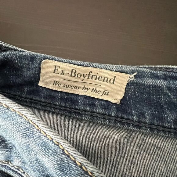 Torrid Jeans Womens Size 18 Blue Ex-Boyfriend Straight Distressed Stretch Denim - Picture 10 of 16